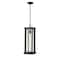 Z-Lite Glenwood 1 Light Outdoor Chain Mount Ceiling Fixture, Black & Clear 586CHB-BK - alternate 1